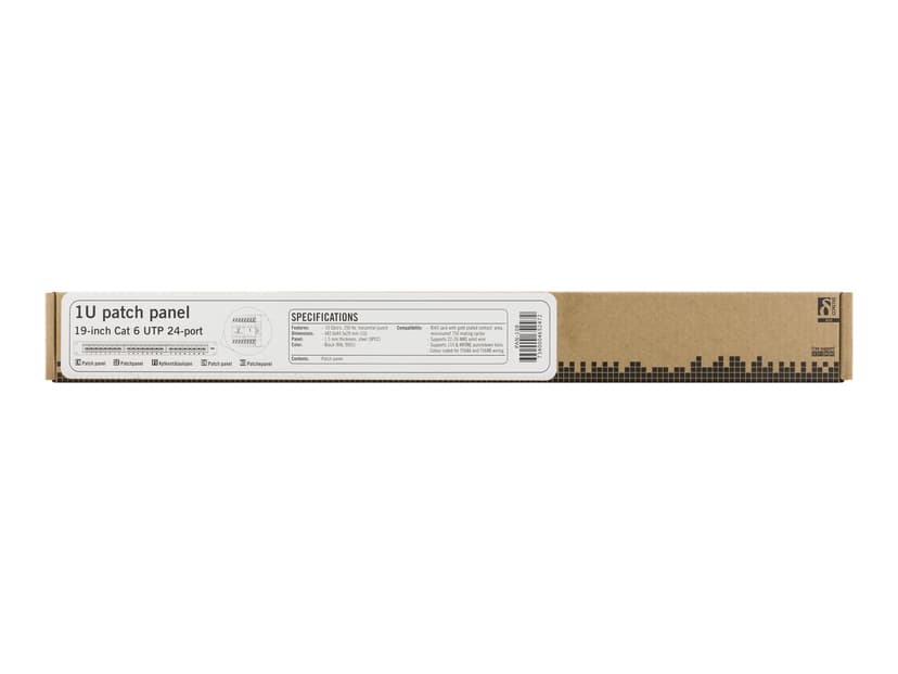 Deltaco Patchpanel 24 porter UTP CAT 6