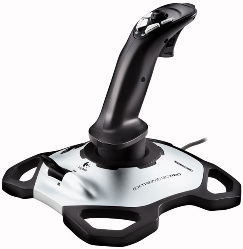 Logitech Extreme 3D Pro Sølv, Sort