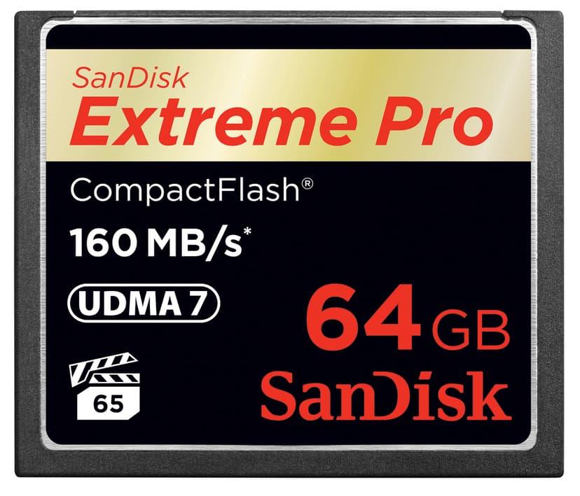 SanDisk Extreme Pro 64GB CompactFlash Kort