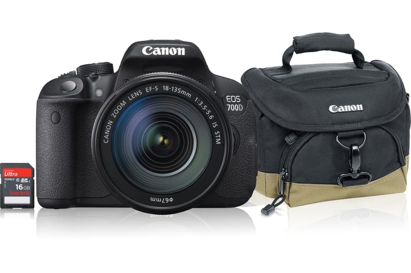 Canon EOS 700D + EF-S 18-135/3.5-5.6 IS + 16GB + (5010753710) |