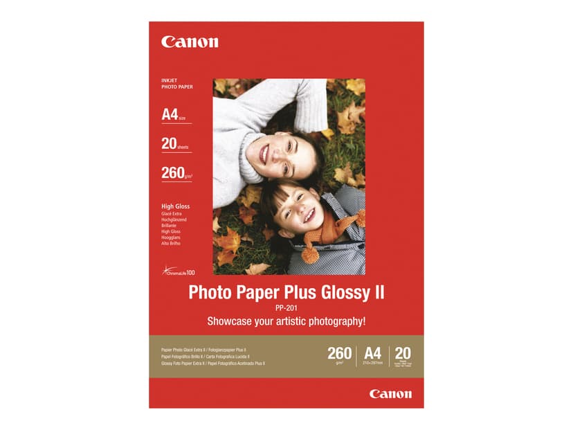 Canon Papper Photo+ Glossy II PP-201 A4 20-Ark 265g