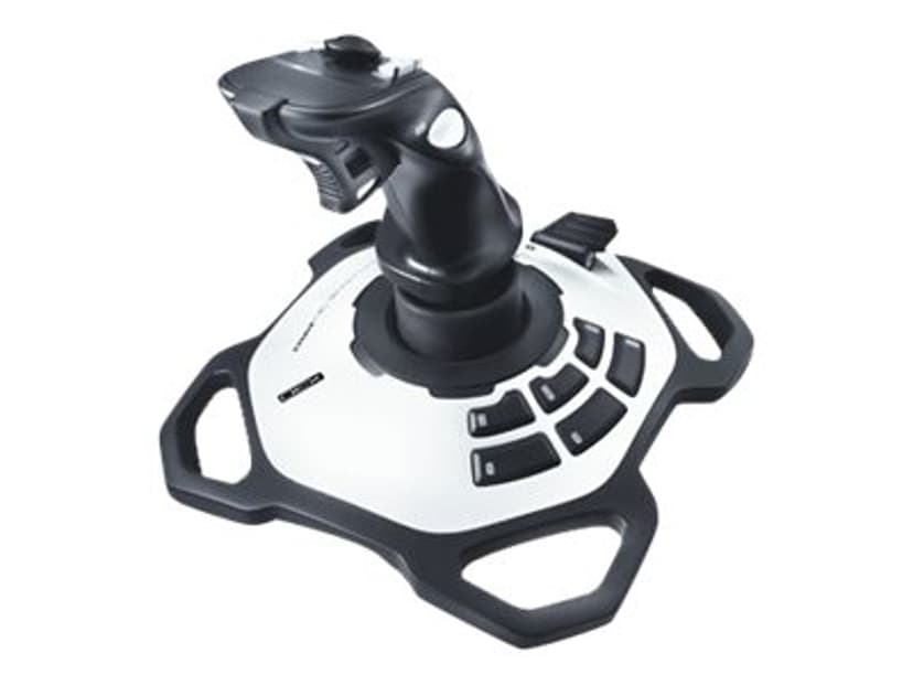 Logitech Extreme 3D Pro Sølv, Sort