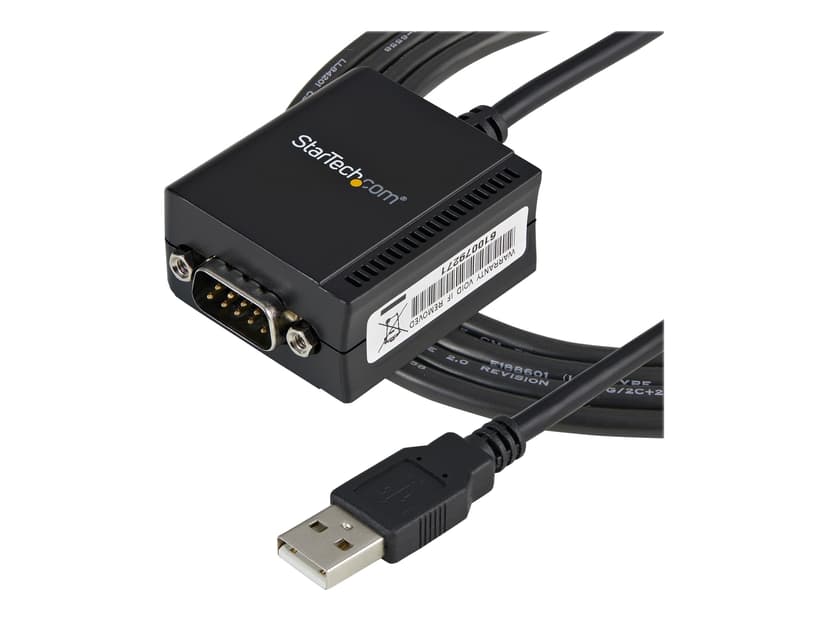 Startech 1 Port FTDI USB to Serial RS232 Adapter Cable with COM Retention Musta