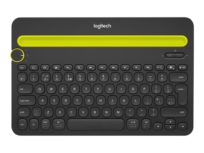 Logitech Multi-Device K480 Trådlös Nordisk Svart Tangentbord