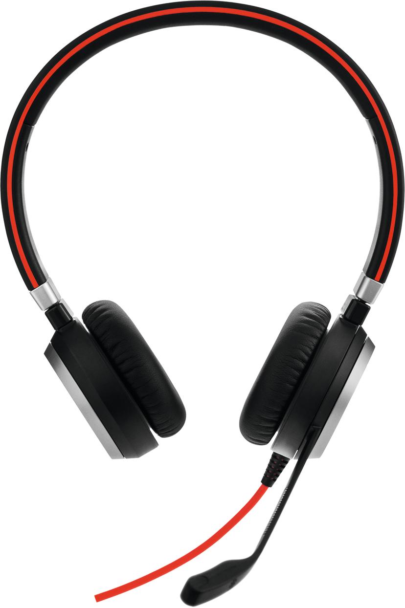 Jabra Evolve 40 MS Headset 3,5 mm kontakt, USB-A Skype for Buisness Stereo Svart