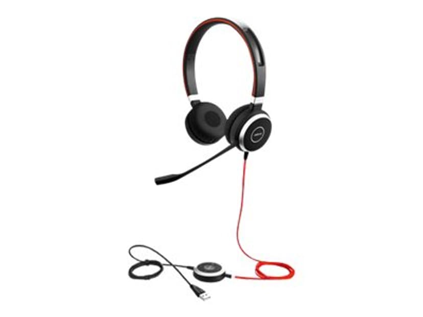 Jabra Evolve 40 MS Kuuloke + mikrofoni 3,5 mm jakkiliitin, USB-A Skype for Businessille Stereo Musta