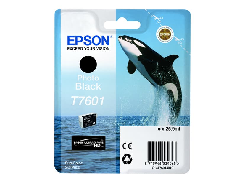 Epson Muste Kuva Musta T7601