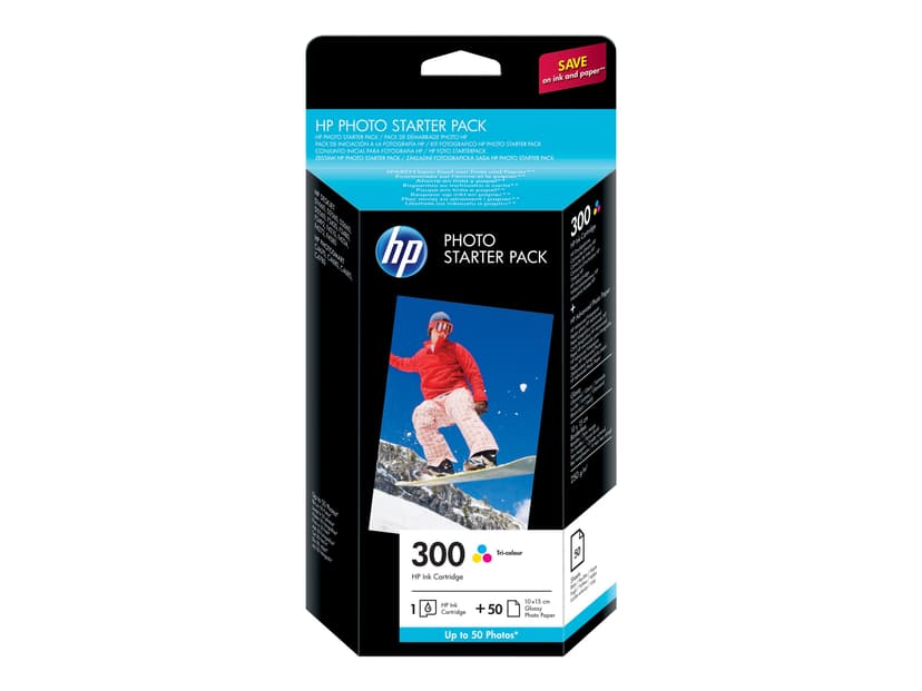 HP Bläck Foto Pack 300-Series (C/M/Y) + 10x15CM 50 Sheets