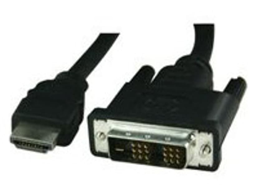 Deltaco Videokabel 10m DVI-D Hane HDMI Hane