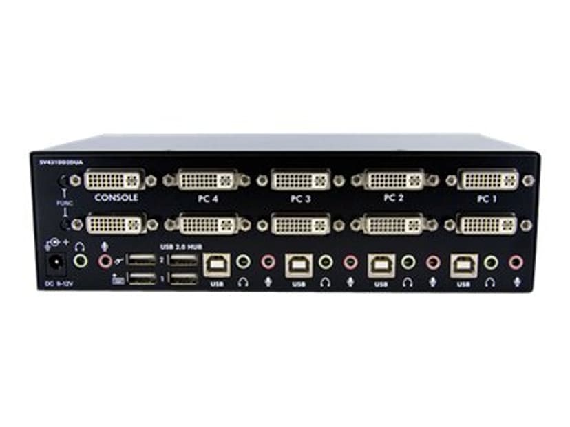 Startech 4 Port Dual DVI USB KVM Switch w/ Audio & USB Hub