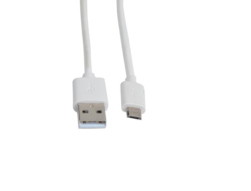 Prokord USB-kaapeli 1m USB A Micro-USB B Valkoinen