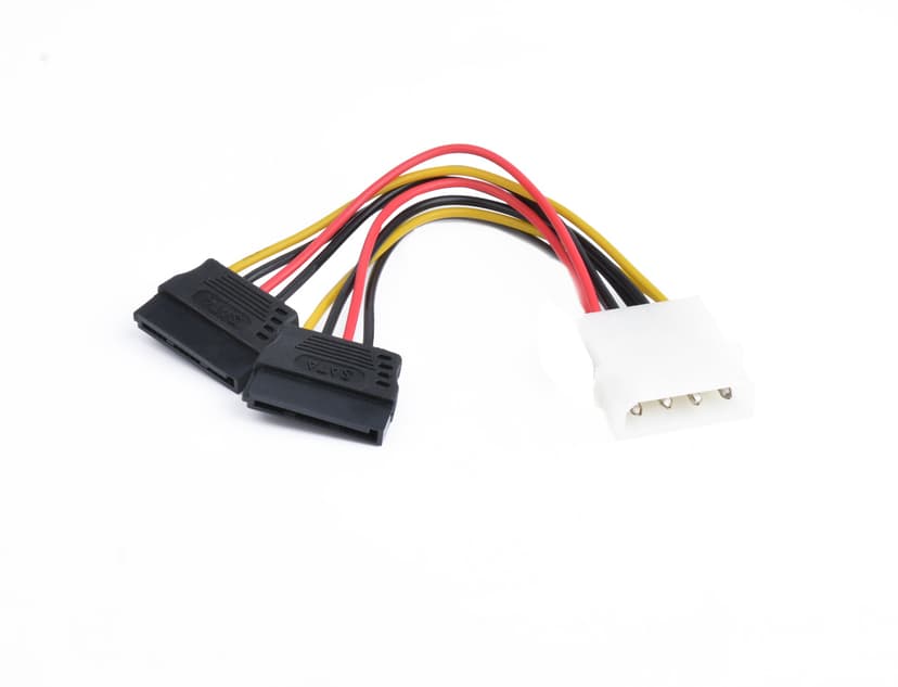 Prokord Strømkabel 0.1m 4-PIN intern strøm Hun 15 pin Serial ATA strøm Han
