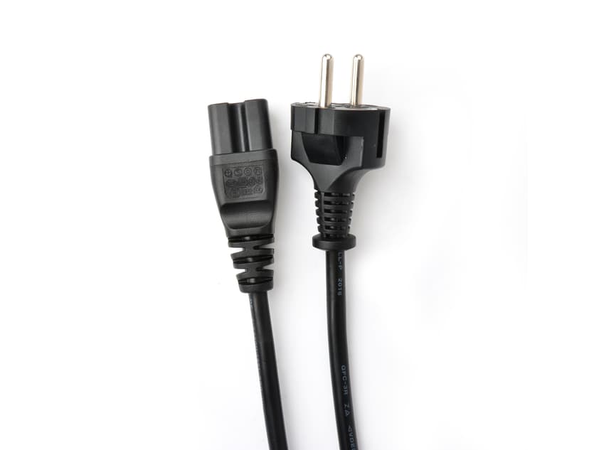 Prokord Strømkabel 2m Strøm CEE 7/7 Han Strøm IEC 60320 C13, Strøm IEC 60320 C15