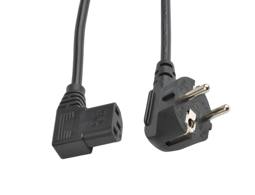 Prokord Strømkabel 5m Strøm CEE 7/7 Han Strøm IEC 60320 C13