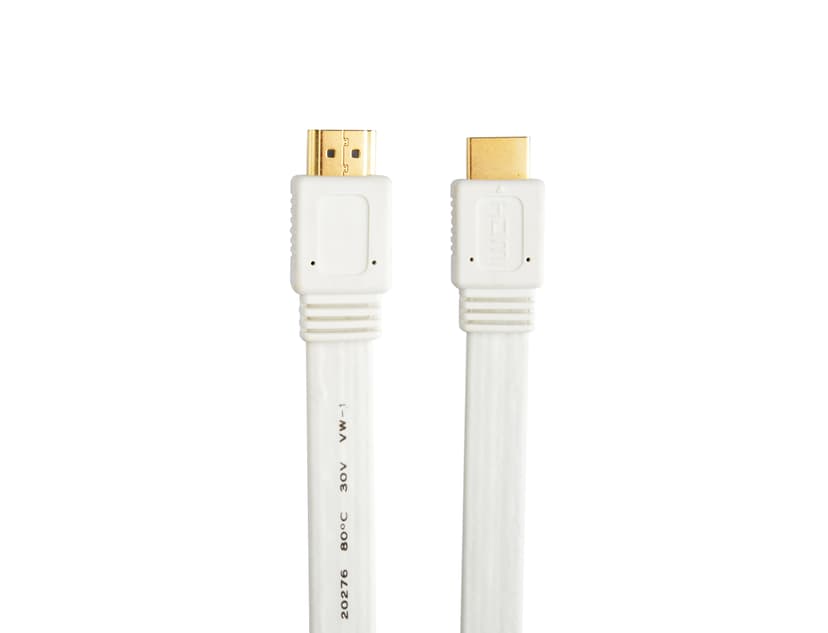 Prokord HDMI 1.4-kaapeli 0.5m HDMI-tyyppi A (vakio) HDMI-tyyppi A (vakio) Valkoinen