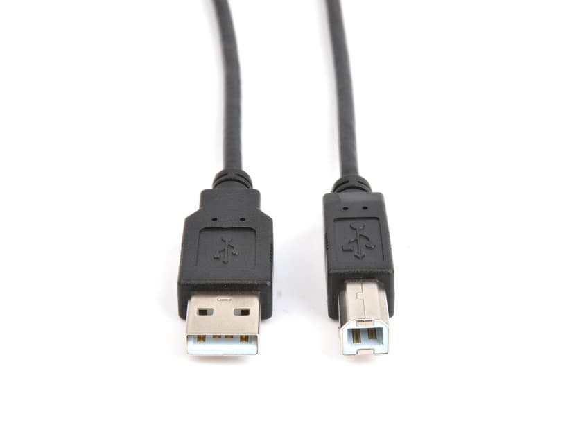 Prokord Kabel USB 2.0 Type A-B Hane-Hane 2m Svart 2m 4-stifts USB typ A Hane 4-stifts USB typ B Hane