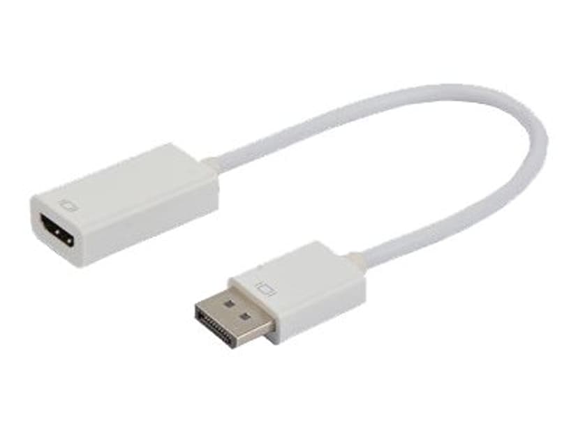 Prokord HDMI-sovitin 0.2m DisplayPort HDMI Valkoinen
