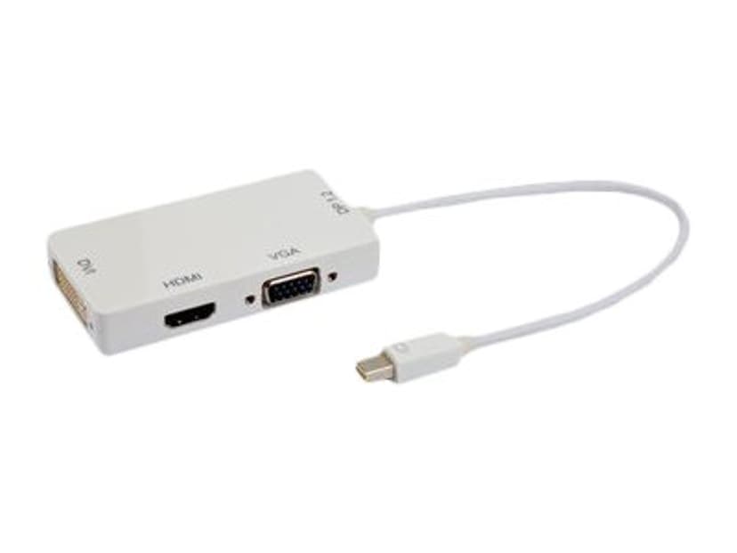 Prokord Videomuunnin Mini DisplayPort VGA + HDMI + DVI Valkoinen