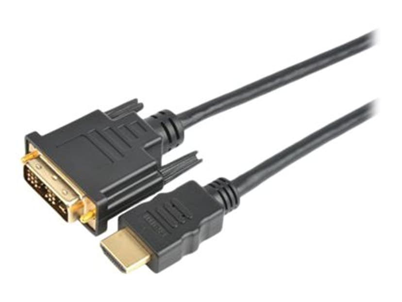 Prokord HDMI-kaapeli 2m HDMI-tyyppi A (vakio) DVI-D Musta