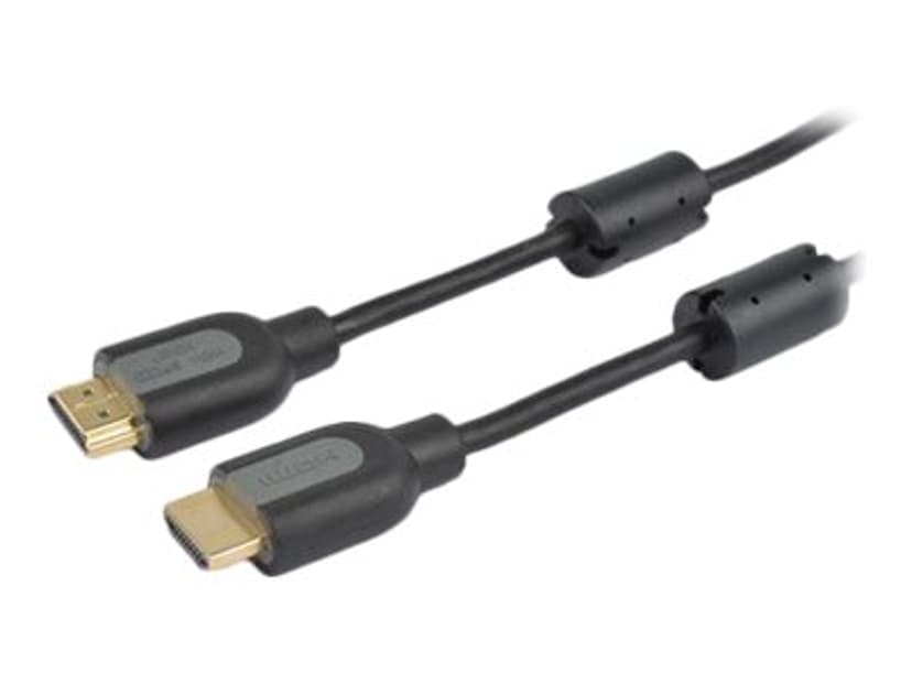 Prokord Displayport till HDMI 2M svart - Guldpläterad 2m DisplayPort Hane  HDMI Hane
