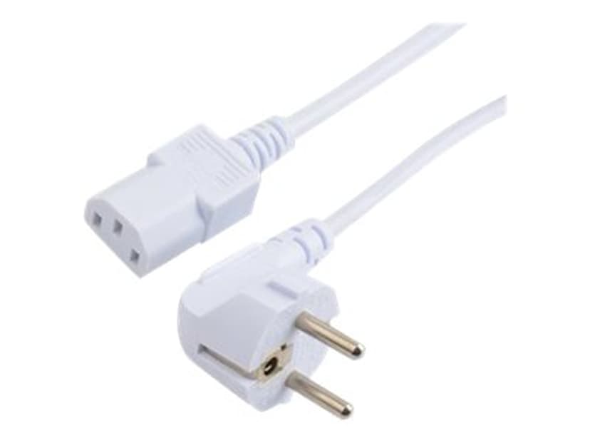 Prokord Strømkabel 2m Strøm CEE 7/7 Han Strøm IEC 60320 C13