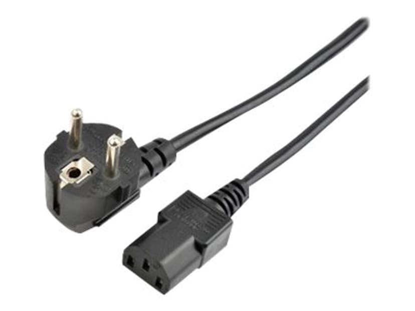 Prokord Strømkabel 3m CEE 7/7 strøm Hann Strøm IEC 60320 C13