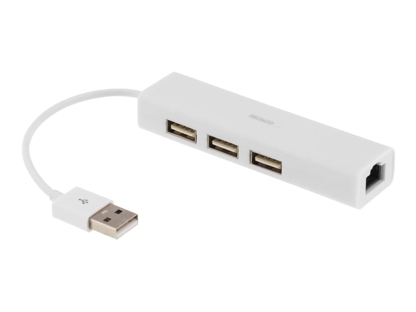 Deltaco USB2-LAN3 USB Hubb