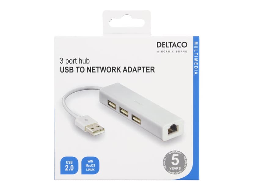 Deltaco USB2-LAN3 USB Hub