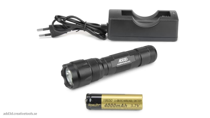 Add3d UV Flashlight With Rechargeable Battery And Charger