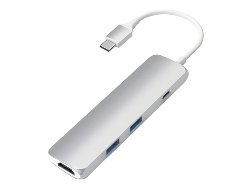 Satechi USB-C MultiPorts-adapter - Silver USB-C Minitelakointiasema