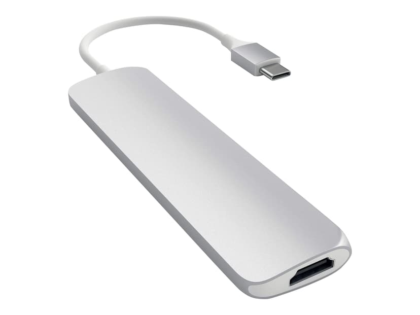 Satechi USB-C MultiPorts-adapter - Silver USB-C Minitelakointiasema