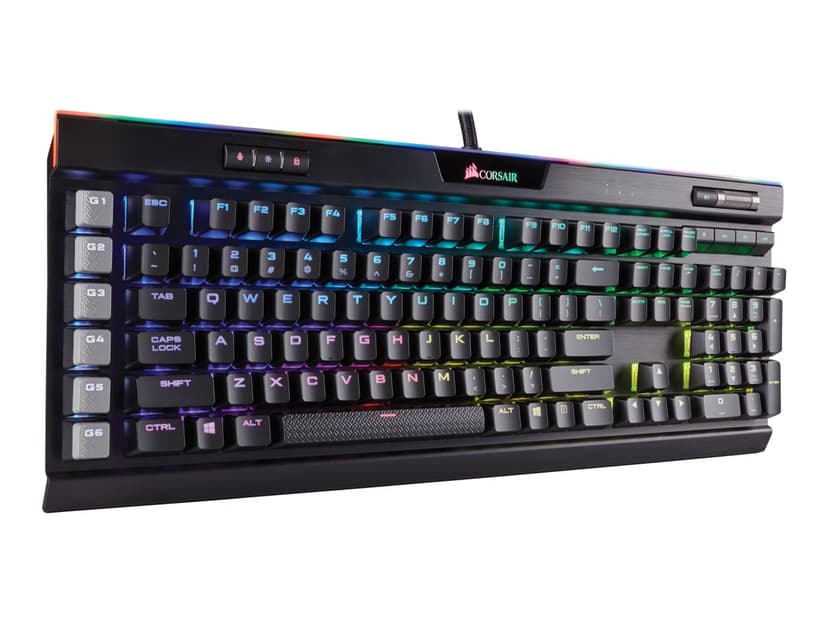 Corsair Gaming K95 RGB Platinum Kabling Sort Tastatur | Dustinhome.dk