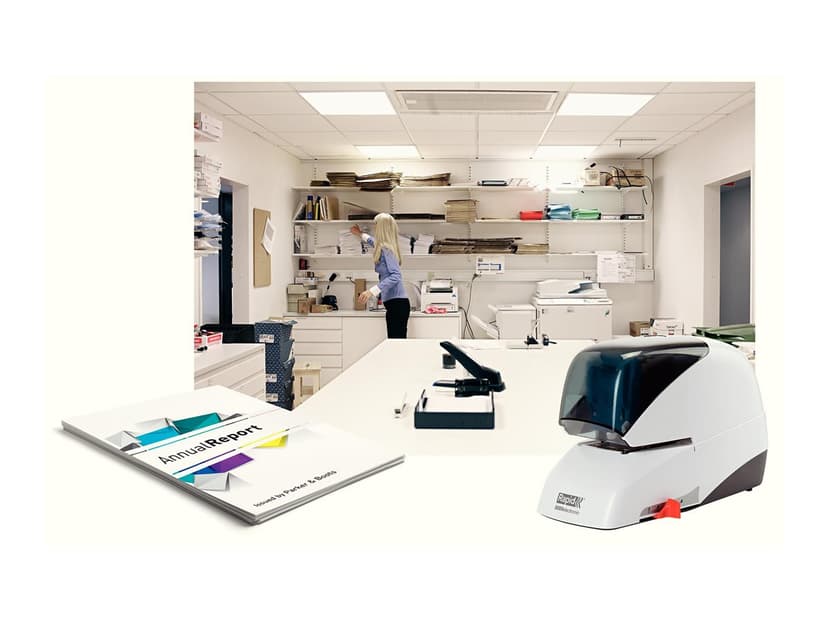 Rapid R5050e Electric Stapler 50 Sheet White/Black (20993212) Dustin.nl