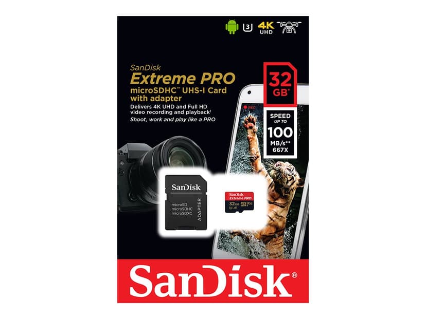 SanDisk Extreme Pro 32GB microSDXC UHS-I -muistikortti