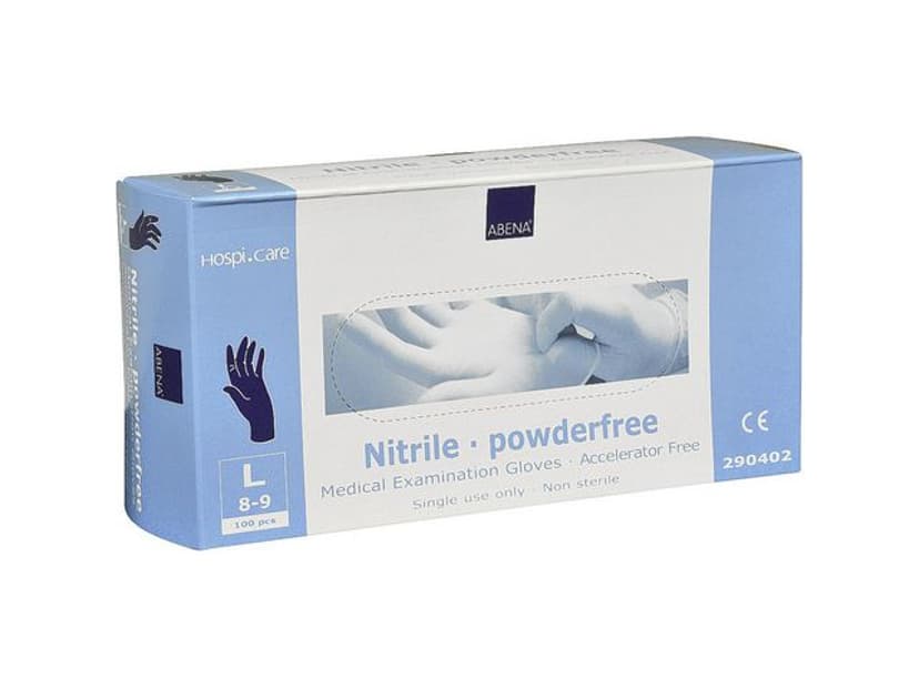 Abena Nitril Glove Powder Free Large Blue 100pcs