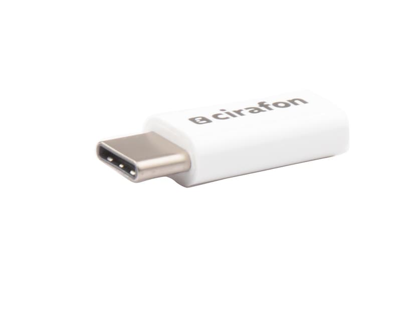 Cirafon USB-C To Micro Adapter True white