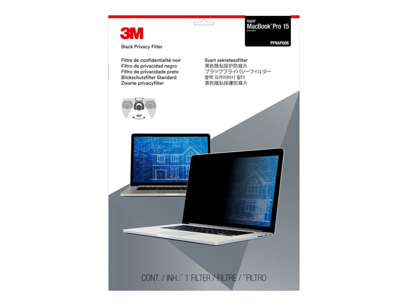 3M 3M-tietoturvasuoja kannettavaan 15-tuumaiseen Apple MacBook Pro -tietokoneeseen (2016) 16:10