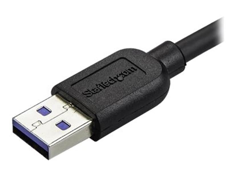 Startech 3ft Slim Left-Angle Micro USB 3.0 Cable 1m USB A Micro-USB B Musta