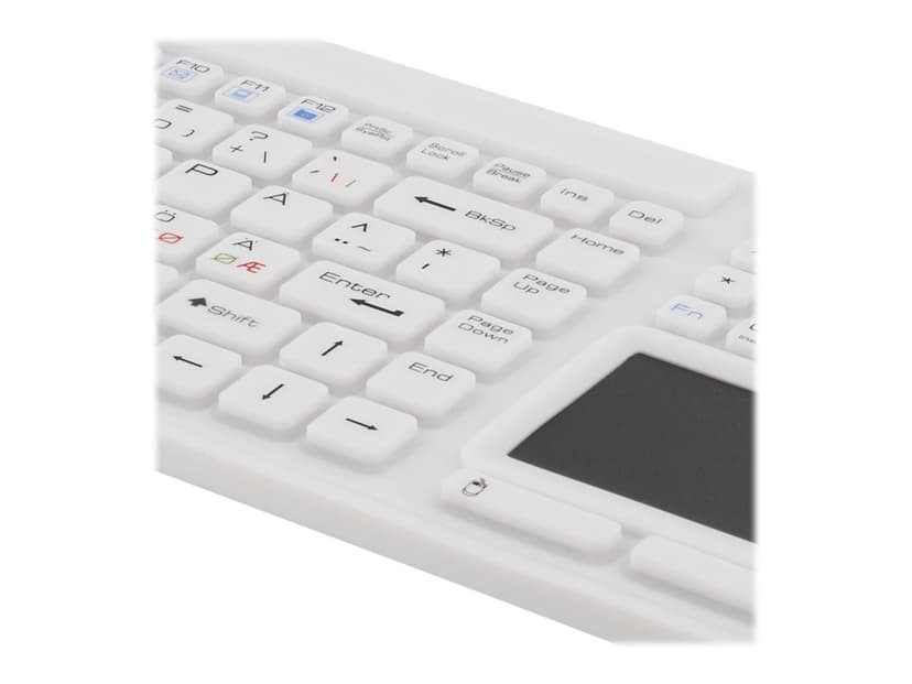 Deltaco TB-506 silikon IP68 touchpad Langallinen, USB Pohjoismaat Näppäimistö