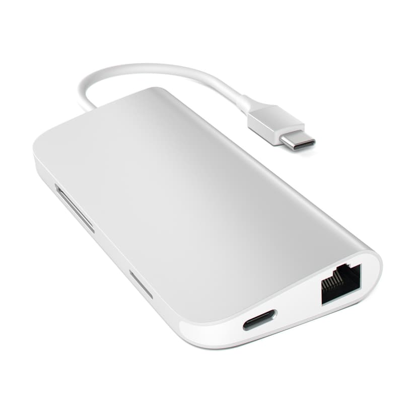 Satechi USB Type-C Multi-Port Adapter 4K Silver USB-C Mini-dockningsenhet