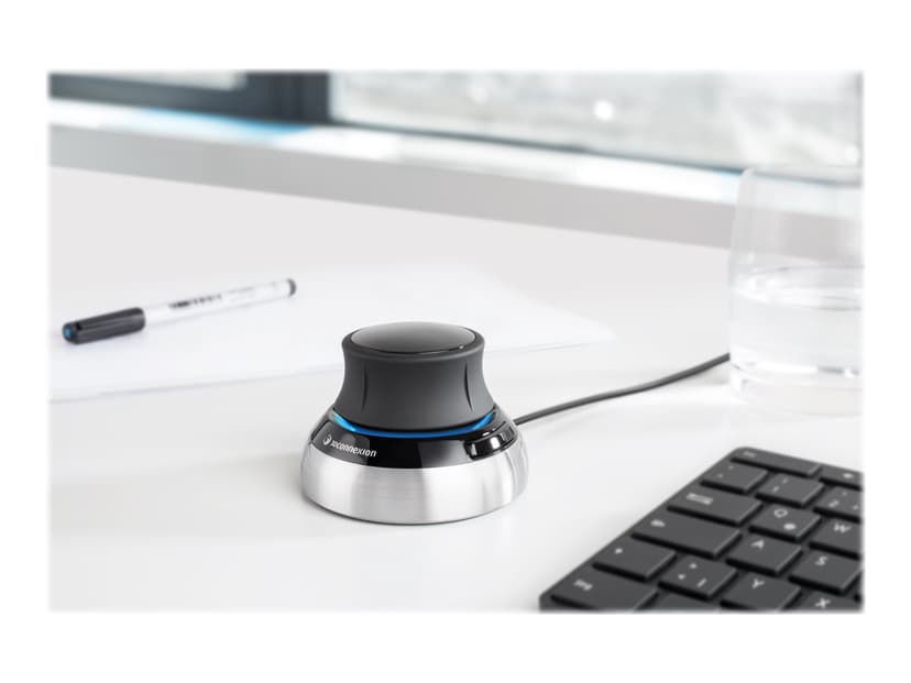 3DConnexion SpaceMouse Compact Kabelansluten 3D-mus Silver, Svart