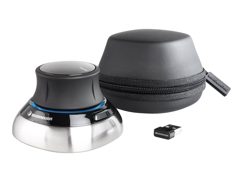 3DConnexion SpaceMouse Compact Kabelansluten 3D-mus Silver, Svart