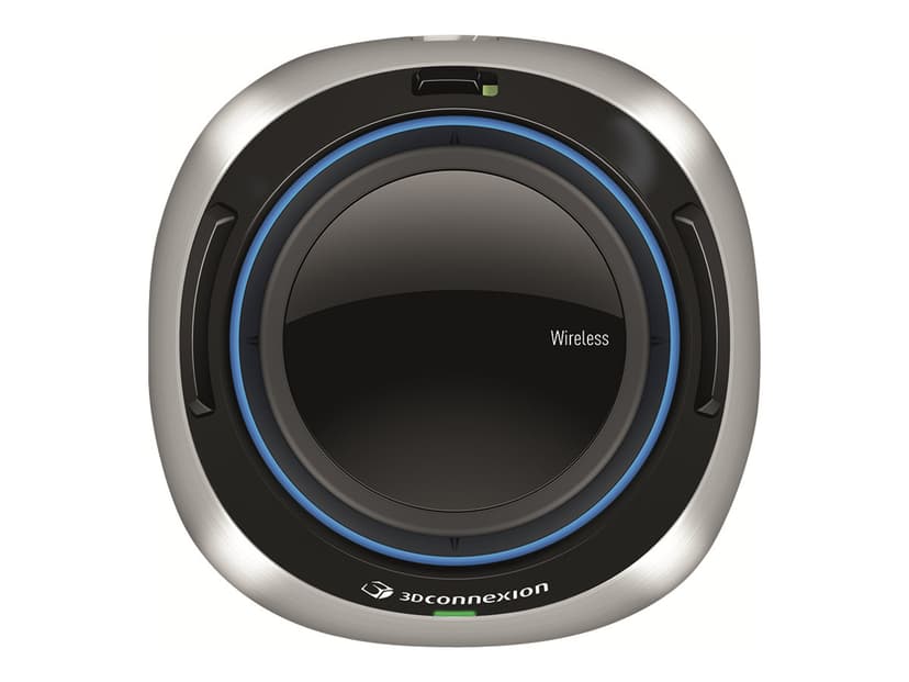 3DConnexion SpaceMouse Wireless Kabelansluten, Trådlös 3D-mus Silver, Svart