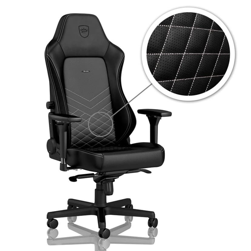 noblechairs Hero Gaming Stol - Svart/Platinum-Vit