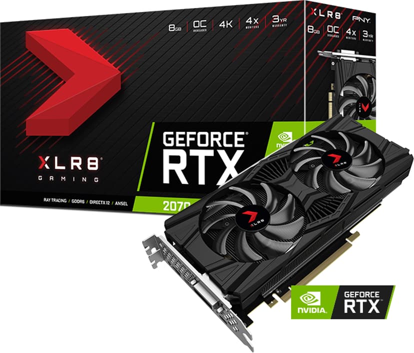 Pny geforce rtx 2070 sales super xlr8 oc grafikkort 8g