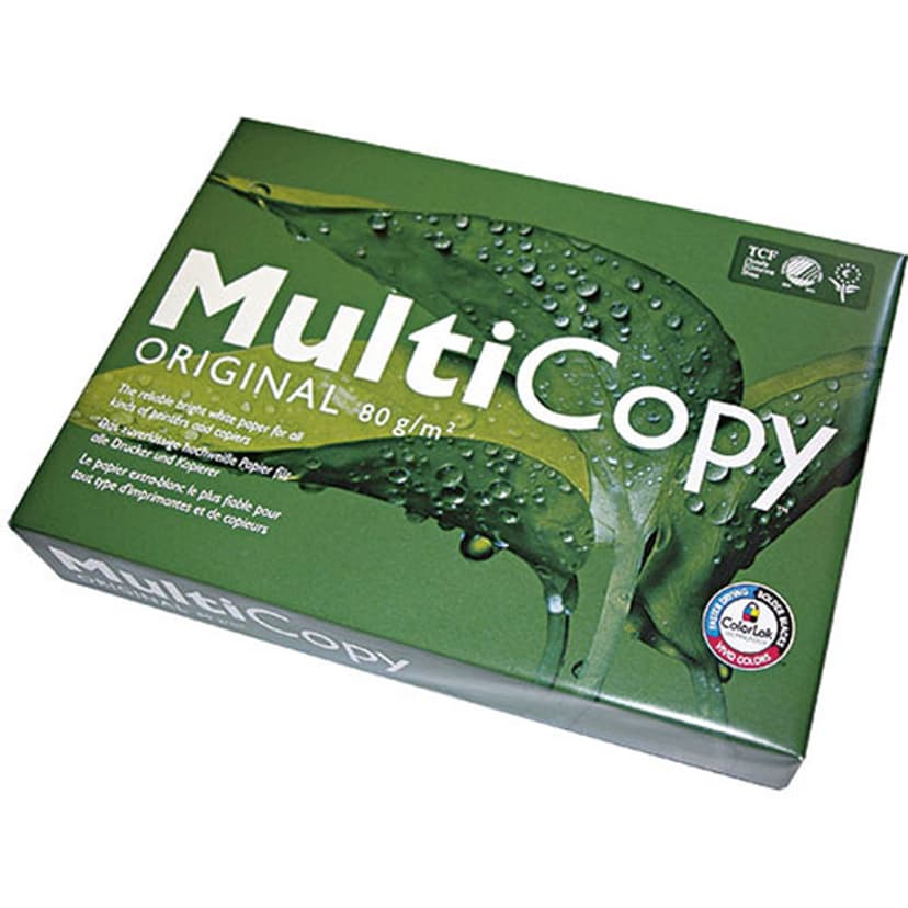 Multicopy Kopiopaperi A4 100g Rei’ittämätön 500/nippu, 5-Pakkaus