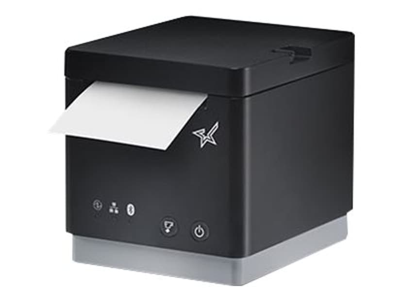 Star mC-Print2 USB/Bluetooth/IOS/Eth, leikkuri, musta, sisältäen virta-adapterin