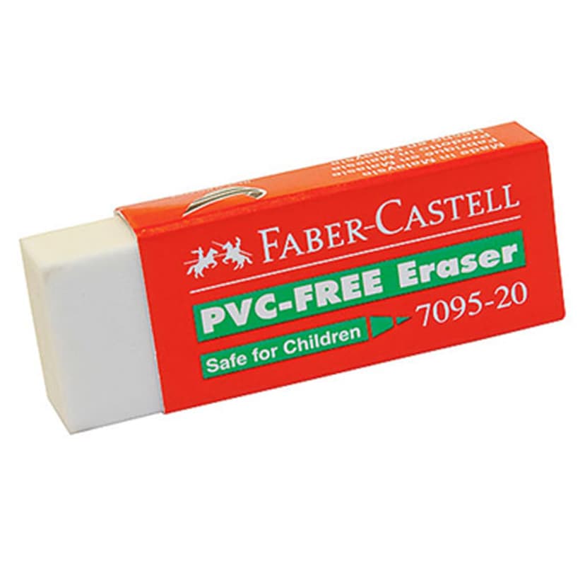 Faber-Castell Eraser 7095 62mm PVC Freet 20-Pack
