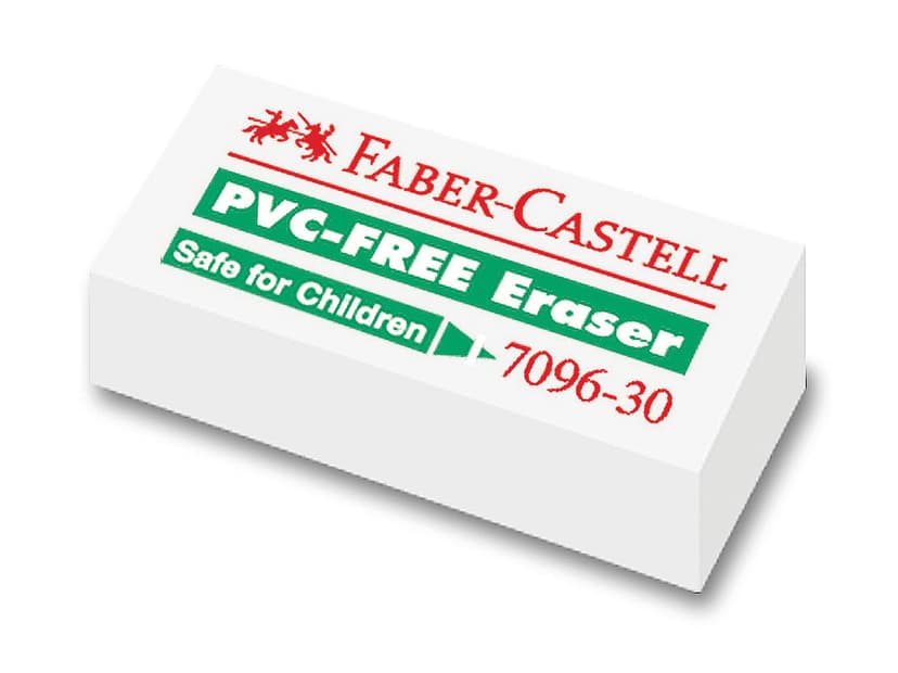 Faber-Castell Eraser 41mm PVC Free Plastrader 30-Pack