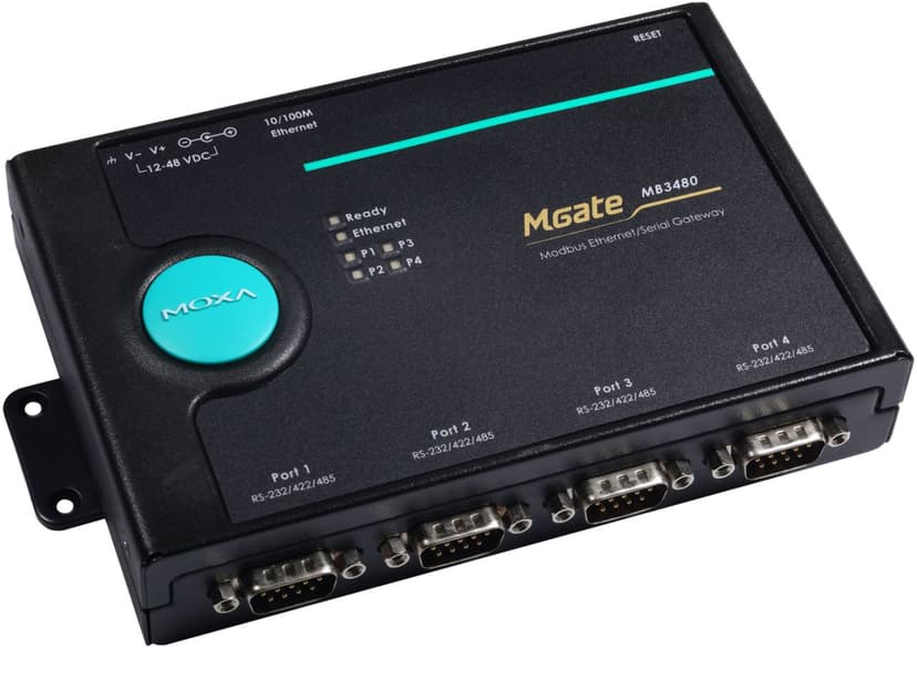 Moxa Mgate MB3480 4-porters Serial To Ethernet Modbus Gateway